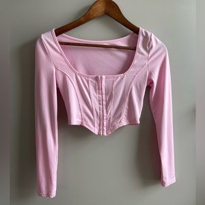 Shein Pink Corset Top